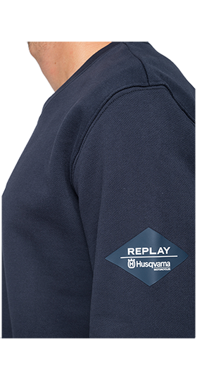 コットンクルーネック スウェットシャツ REPLAY FOR HUSQVARNA 詳細画像